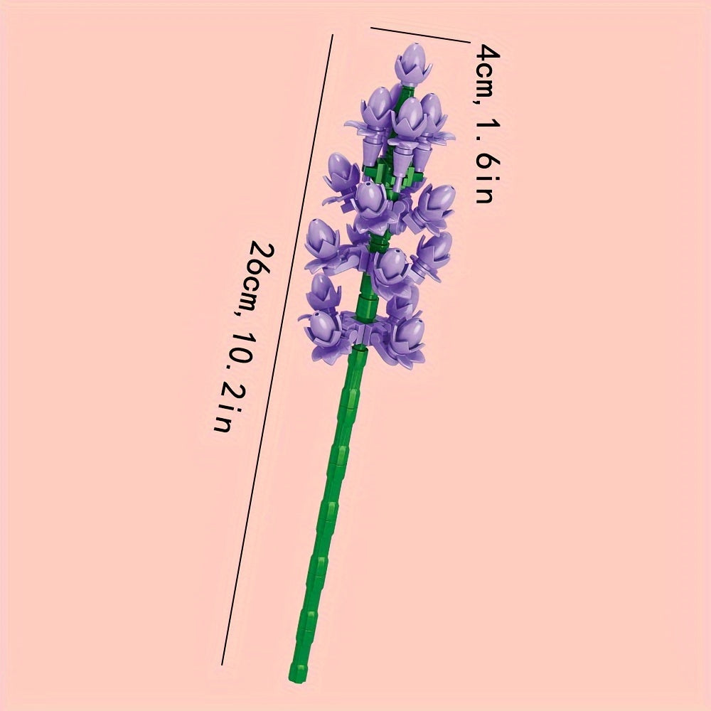 Narcissus, Magnolia, Lily, Lavender, for Lotus Flower, Peach Blossom,Creative Buillding Blocks Flowers Assembly Toys, Building Block Eternal Floral And Vases Toy, Birthday\u002FChristmas Gifts