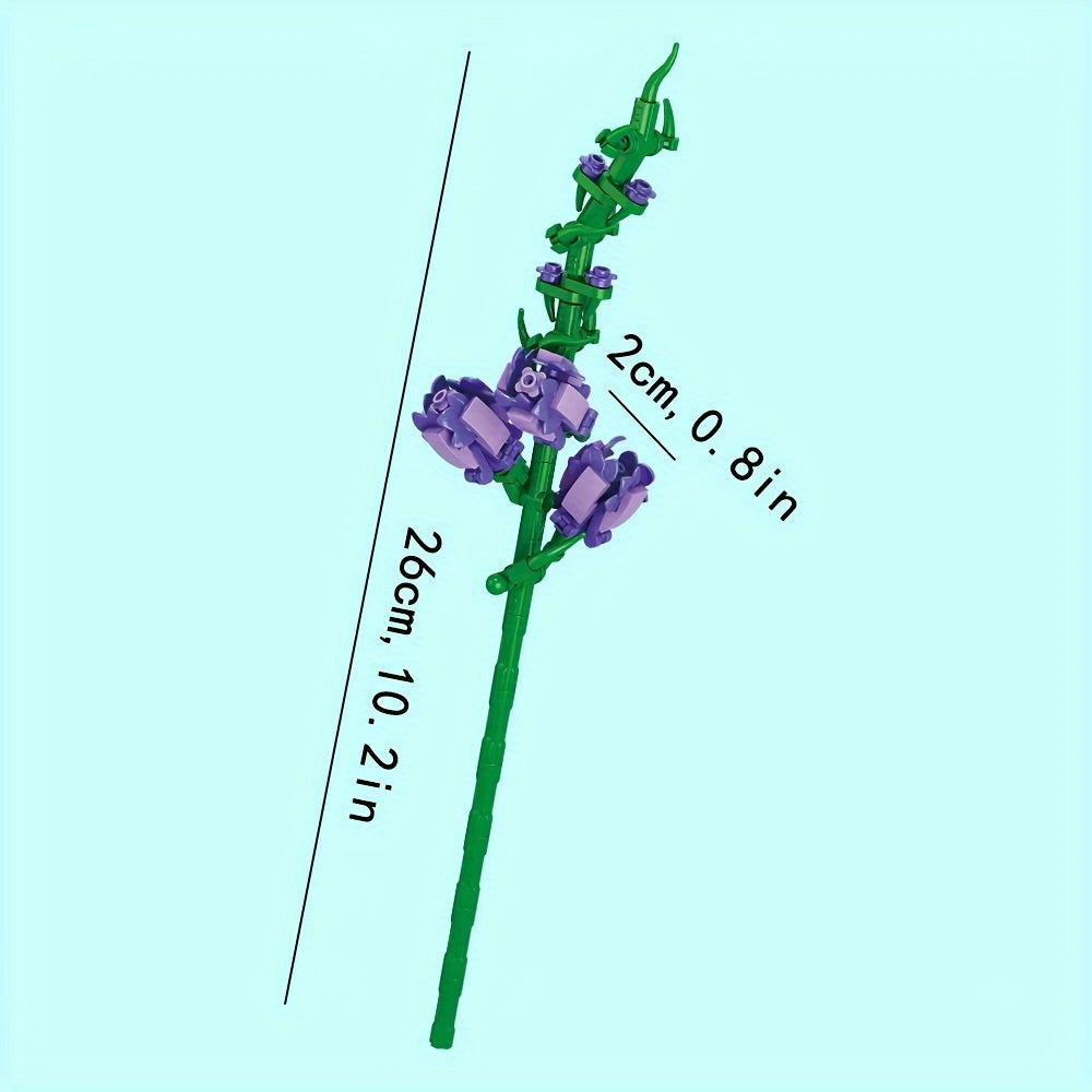 Narcissus, Magnolia, Lily, Lavender, for Lotus Flower, Peach Blossom,Creative Buillding Blocks Flowers Assembly Toys, Building Block Eternal Floral And Vases Toy, Birthday\u002FChristmas Gifts