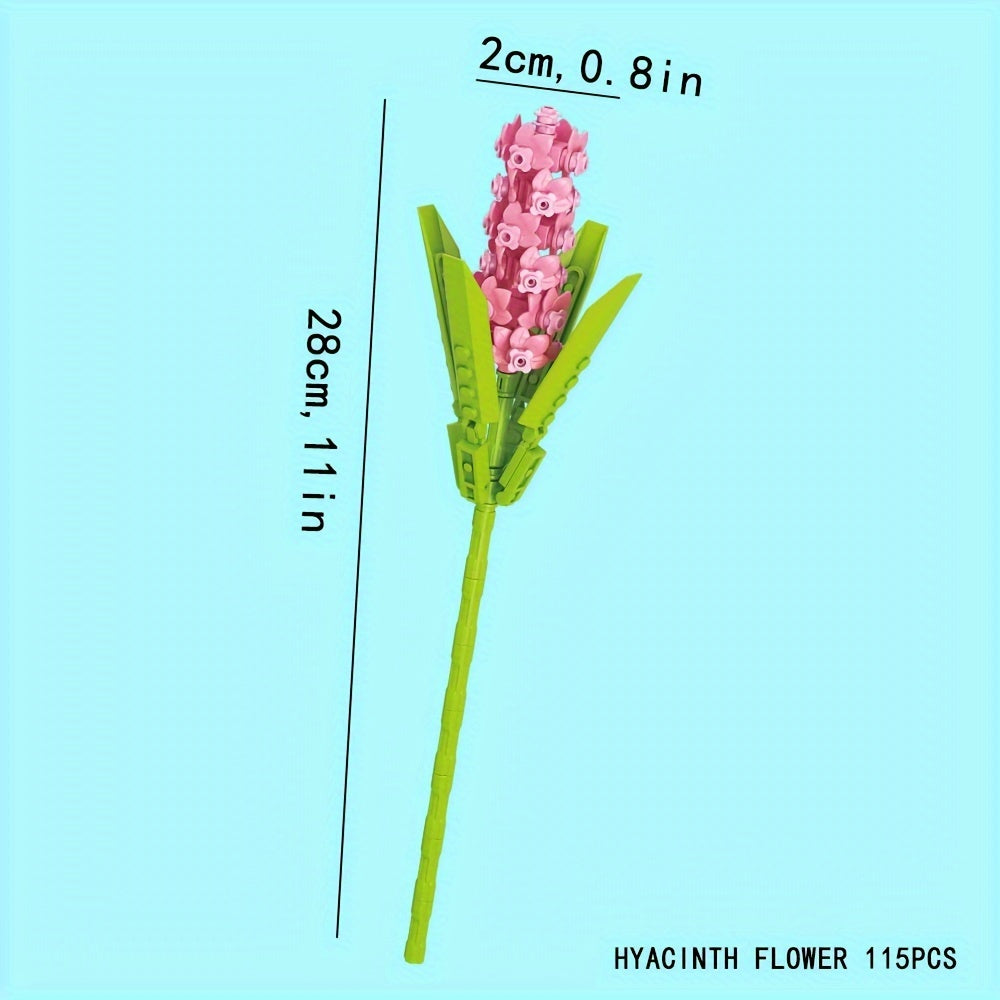 Narcissus, Magnolia, Lily, Lavender, for Lotus Flower, Peach Blossom,Creative Buillding Blocks Flowers Assembly Toys, Building Block Eternal Floral And Vases Toy, Birthday\u002FChristmas Gifts